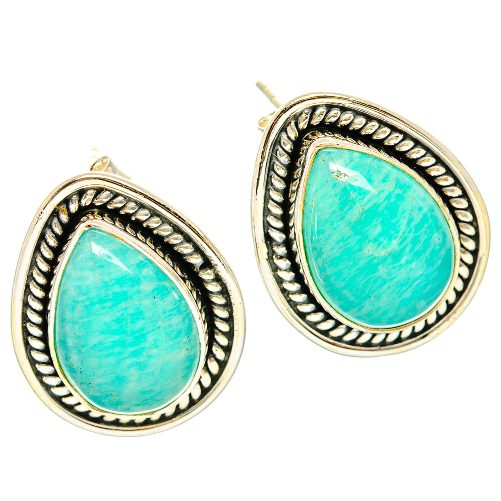 Amazonite Earrings handcrafted by Ana Silver Co - EARR428571 - Photo 2