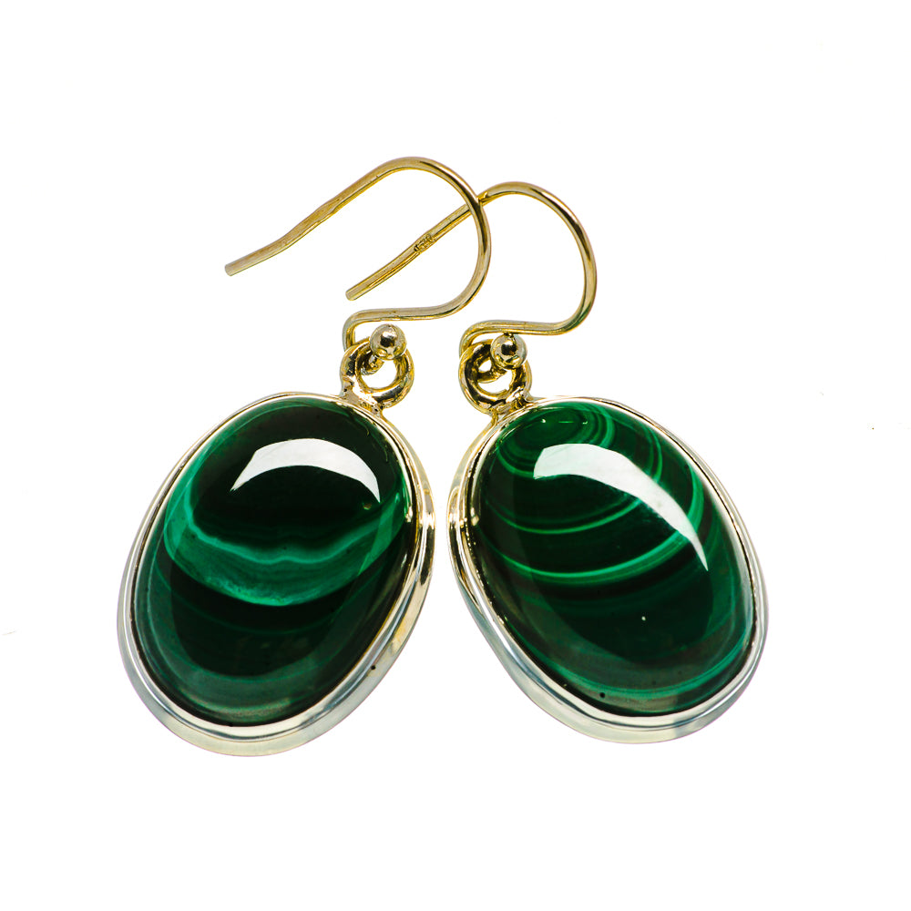 Malachite Earrings handcrafted by Ana Silver Co - EARR402793