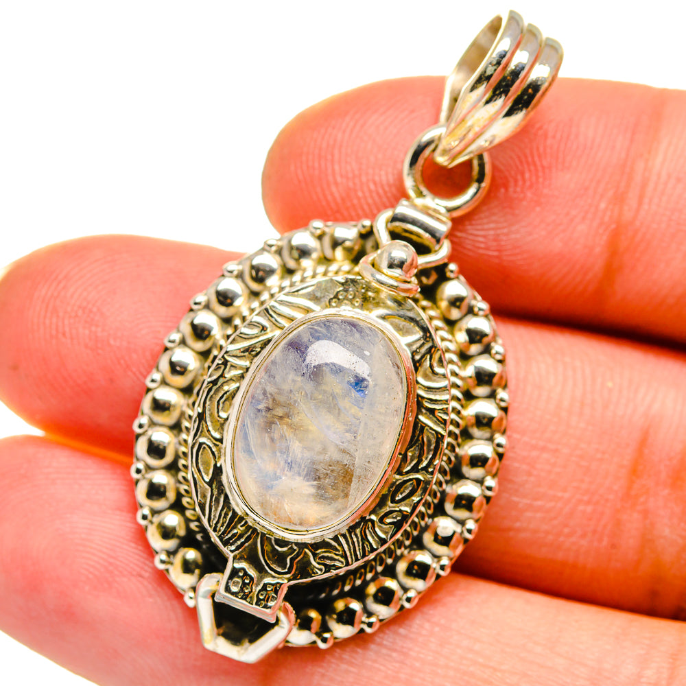 Poison Rainbow Moonstone 925 Sterling Silver Pendant 3/4