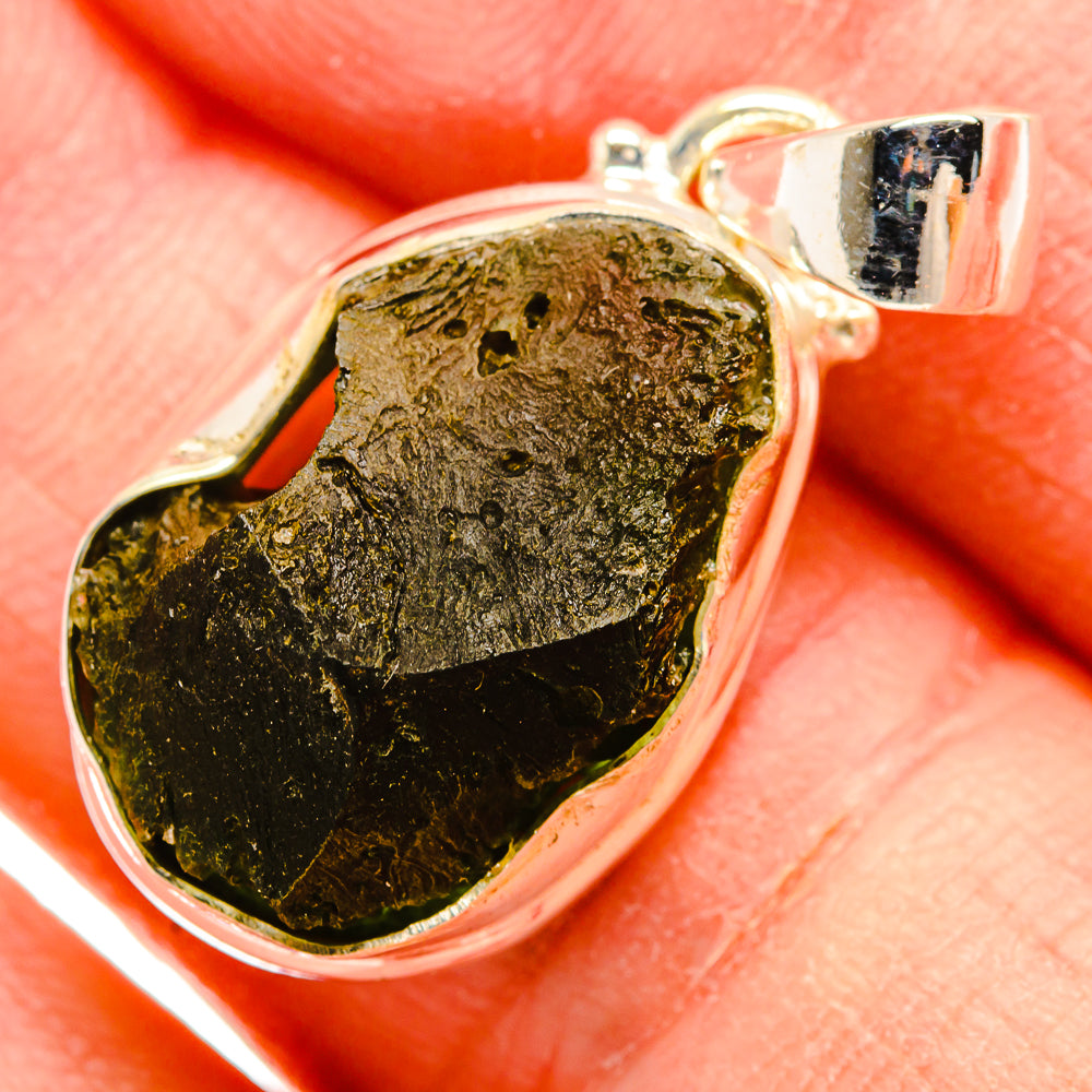 Czech Moldavite Pendants handcrafted by Ana Silver Co - PD32430 - Photo 2