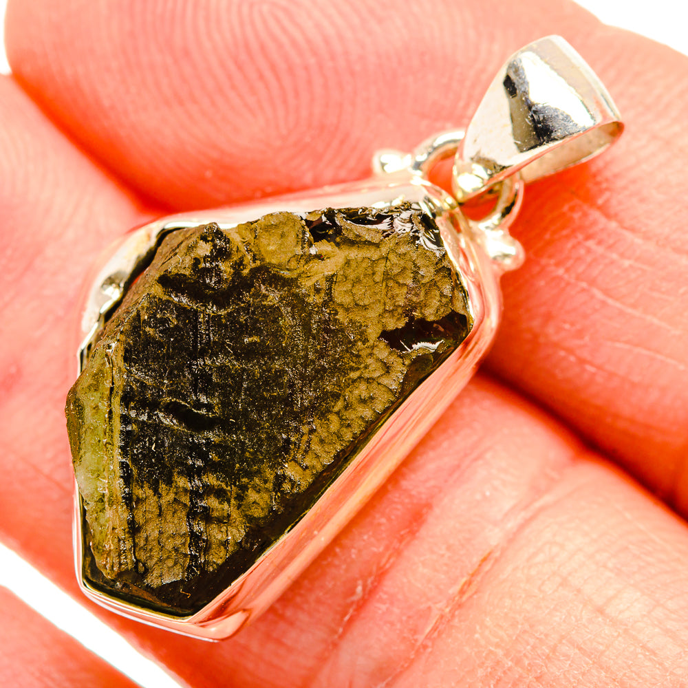 Czech Moldavite Pendants handcrafted by Ana Silver Co - PD32434 - Photo 2