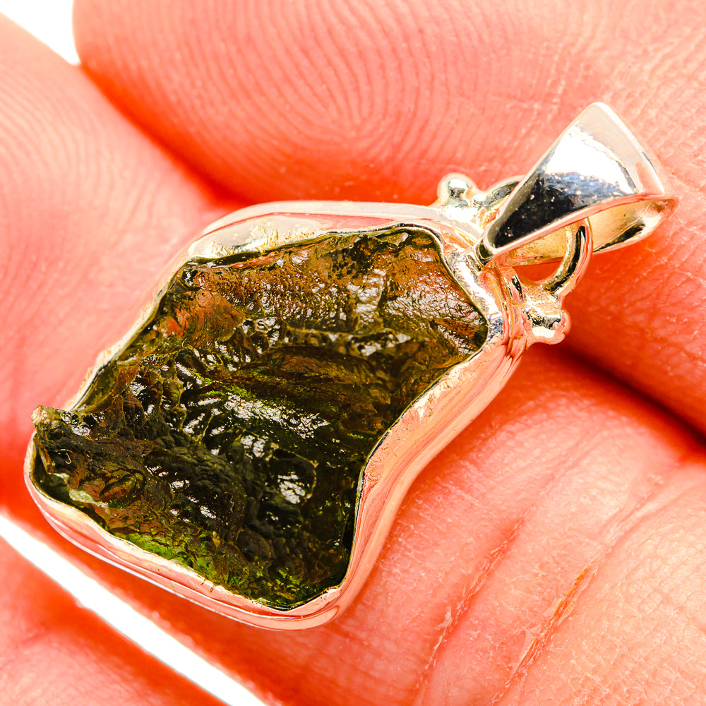 Czech Moldavite Pendants handcrafted by Ana Silver Co - PD32450 - Photo 2