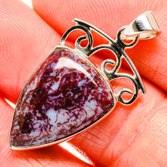 Indonesian Plume Agate Pendants handcrafted by Ana Silver Co - PD35036
