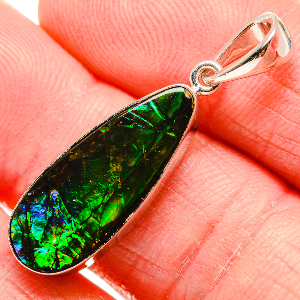Ammolite Pendants handcrafted by Ana Silver Co - PD3522-SS - Photo 2