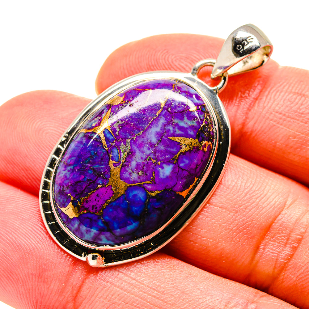 Purple Copper Composite Turquoise Pendant 3/4