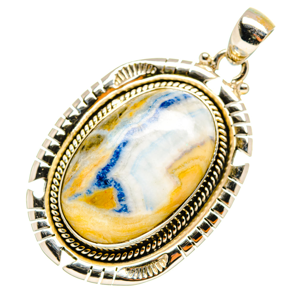Blue Scheelite Pendants handcrafted by Ana Silver Co - PD10017
