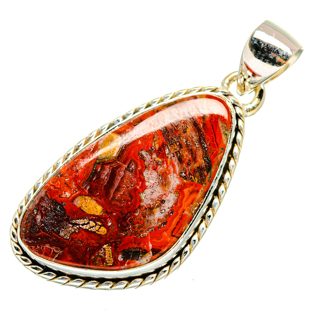 Crazy Lace Agate Pendants handcrafted by Ana Silver Co - PD10093