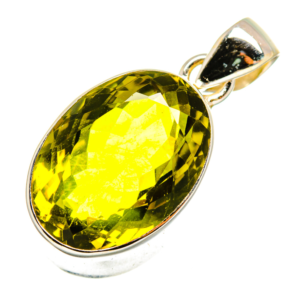 Olive Quartz Pendants handcrafted by Ana Silver Co - PD10100