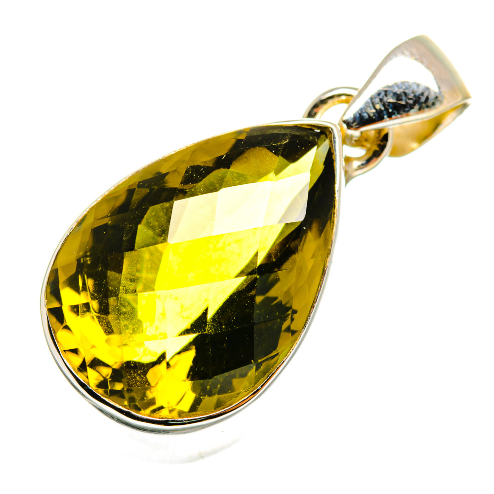 Olive Quartz Pendants handcrafted by Ana Silver Co - PD10101
