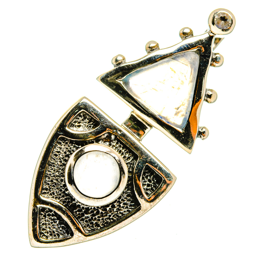 Rainbow Moonstone Pendants handcrafted by Ana Silver Co - PD10111