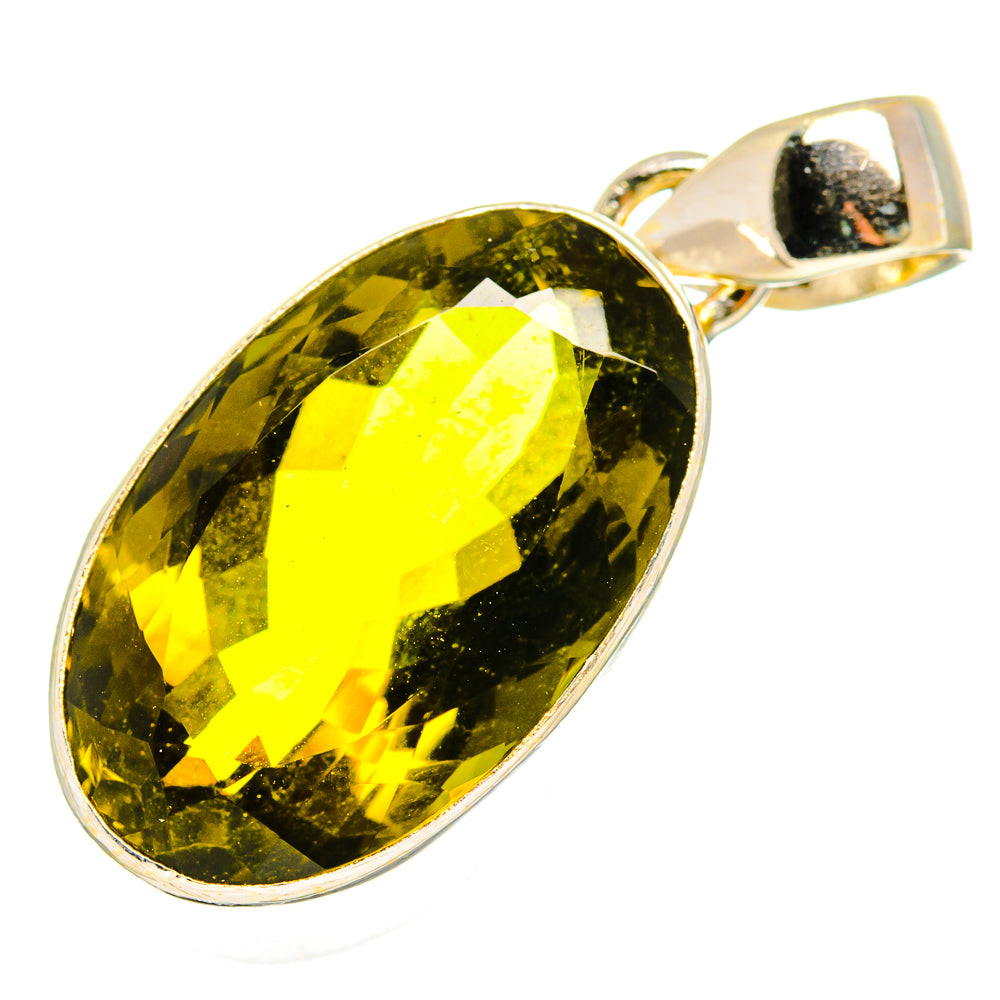 Olive Quartz Pendants handcrafted by Ana Silver Co - PD10306