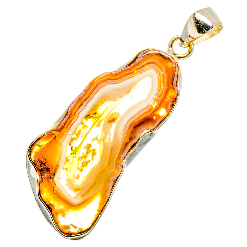 Orange Geode Slice Pendants handcrafted by Ana Silver Co - PD10336