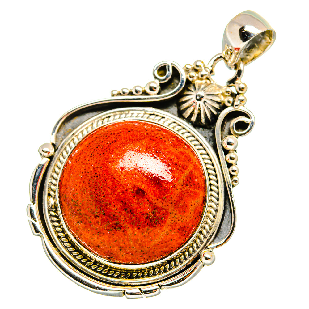 Sponge Coral Pendants handcrafted by Ana Silver Co - PD10348