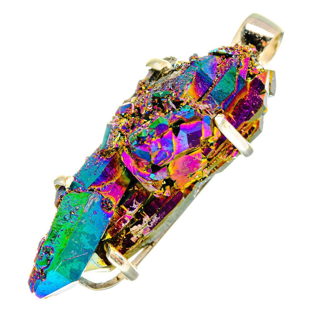 Titanium Sunshine Druzy Pendants handcrafted by Ana Silver Co - PD10413