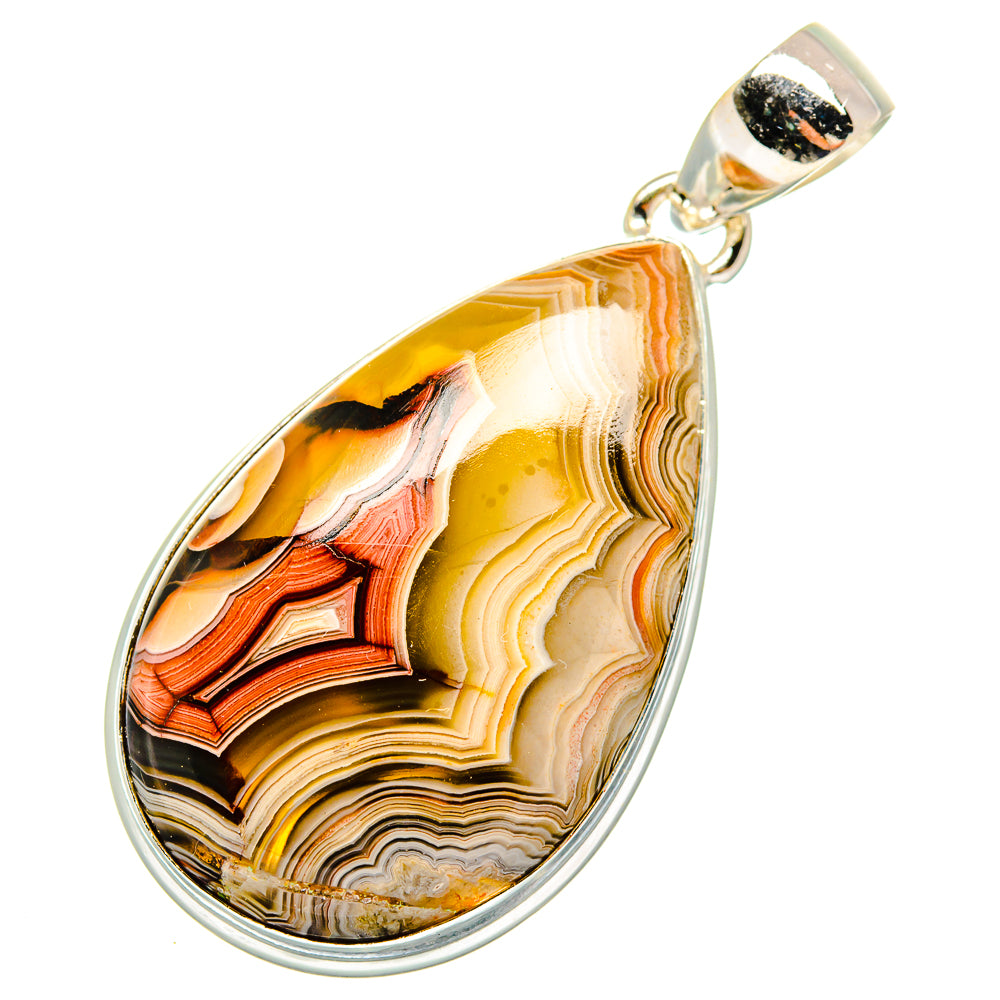 Laguna Lace Agate Pendants handcrafted by Ana Silver Co - PD10435