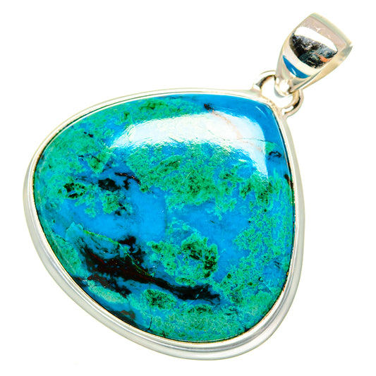 Chrysocolla Pendants handcrafted by Ana Silver Co - PD10443