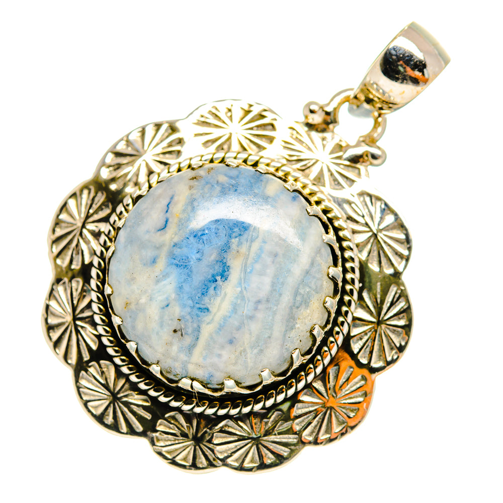 Blue Scheelite Pendants handcrafted by Ana Silver Co - PD10475