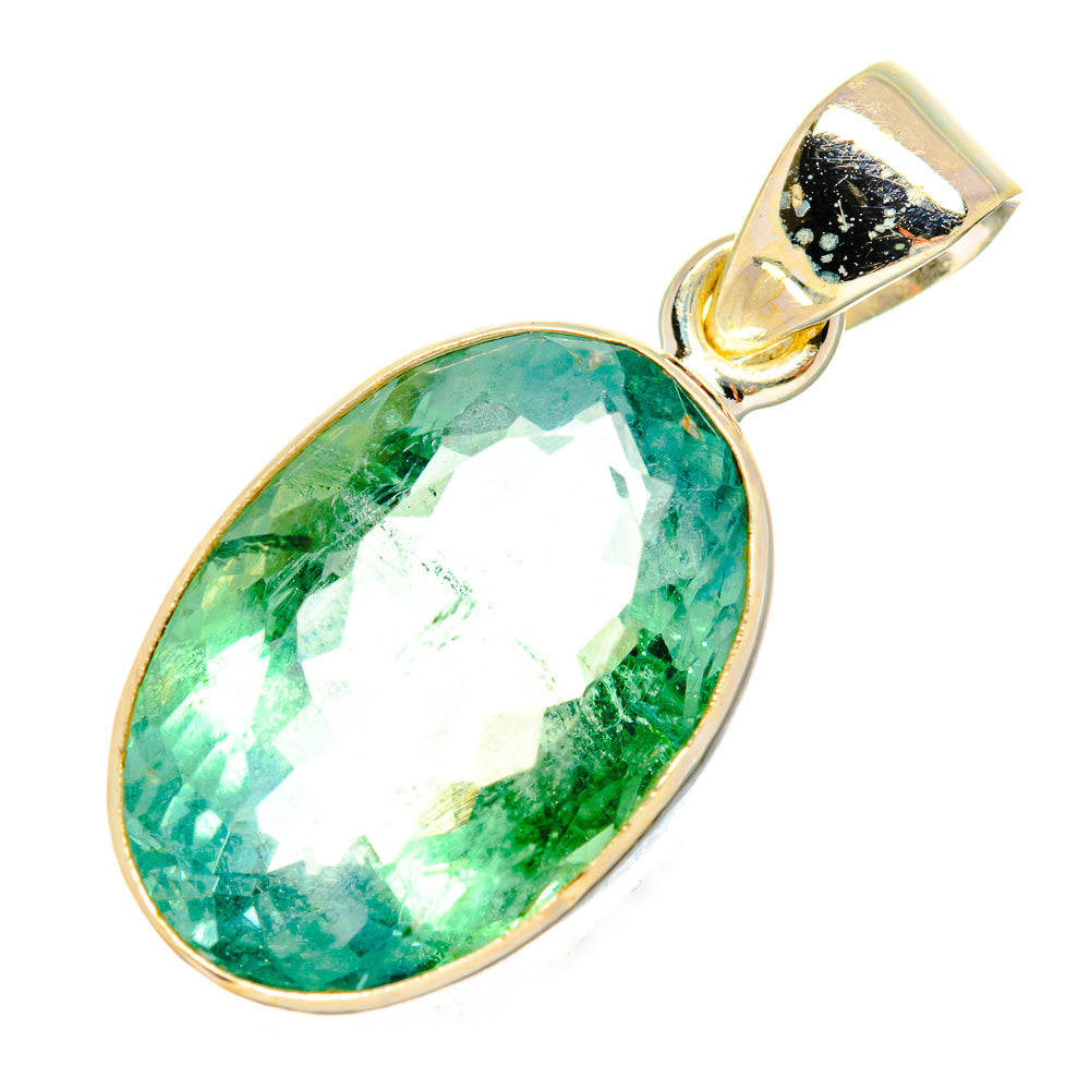 Green Fluorite Pendants handcrafted by Ana Silver Co - PD10492