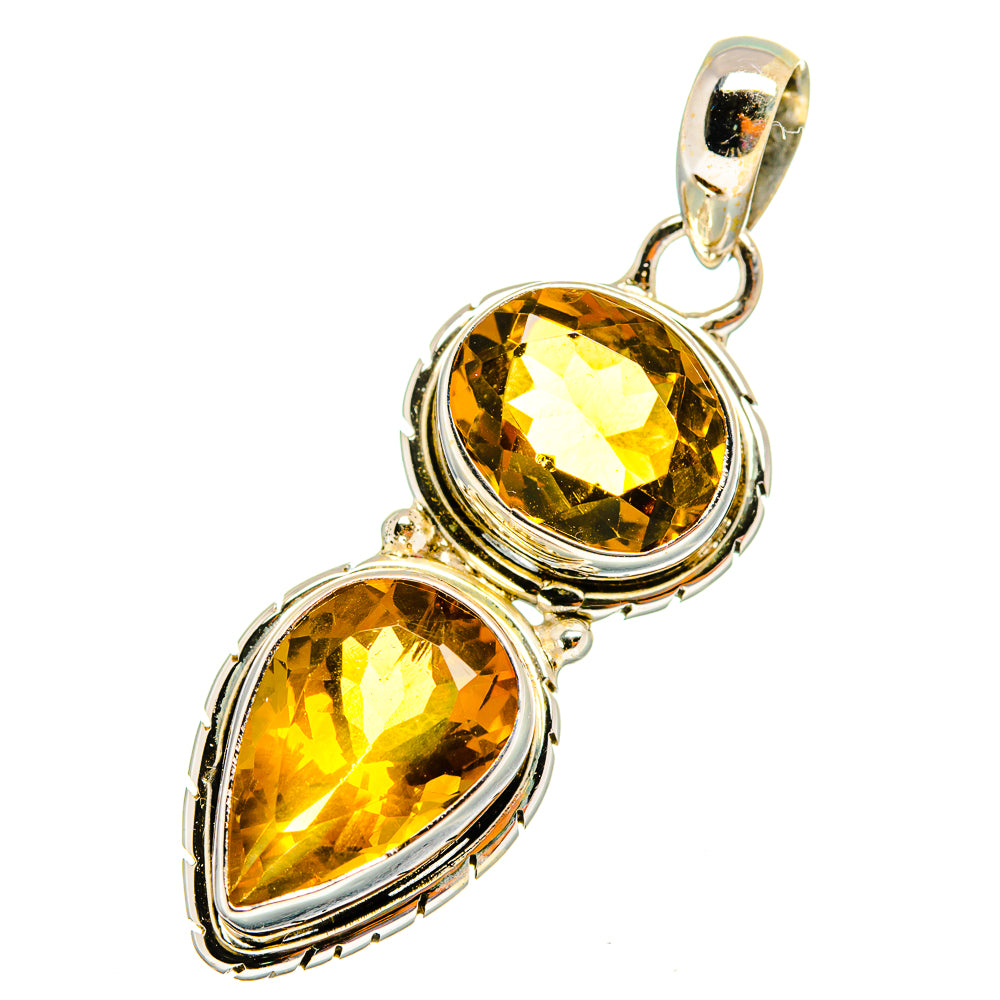 Mandarin Citrine Pendants handcrafted by Ana Silver Co - PD10653