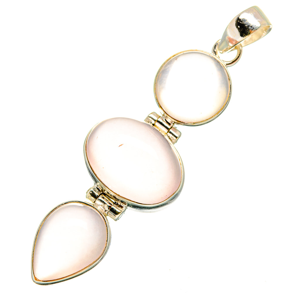 Rose Quartz Pendants handcrafted by Ana Silver Co - PD10674