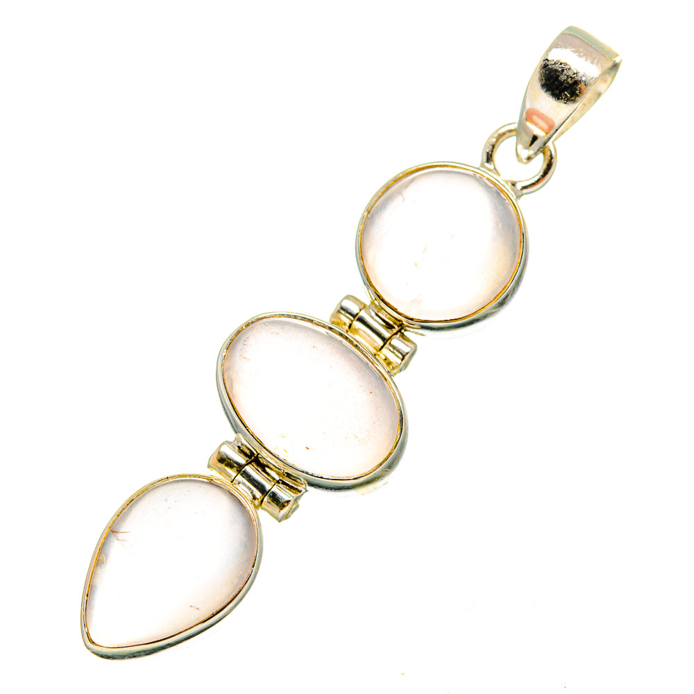 Rose Quartz Pendants handcrafted by Ana Silver Co - PD10679