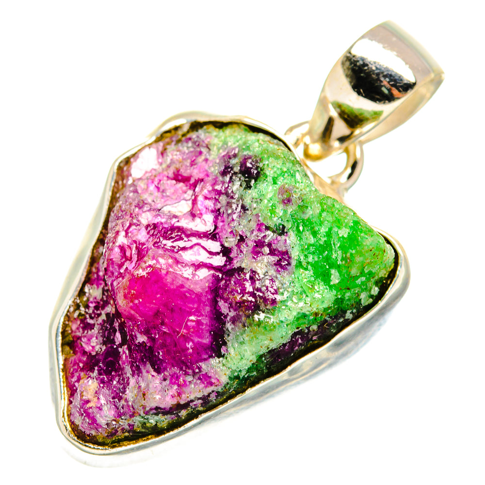 Ruby Zoisite Pendants handcrafted by Ana Silver Co - PD10743
