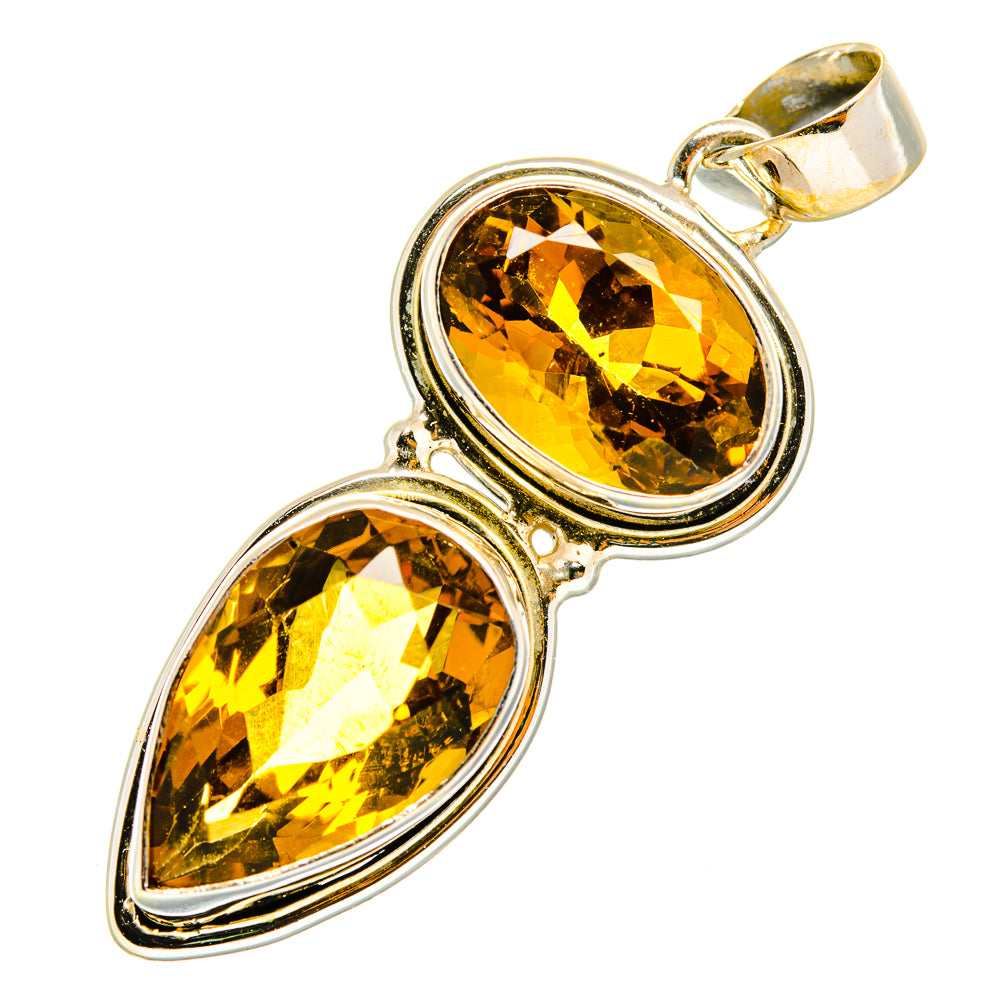 Mandarin Citrine Pendants handcrafted by Ana Silver Co - PD10804