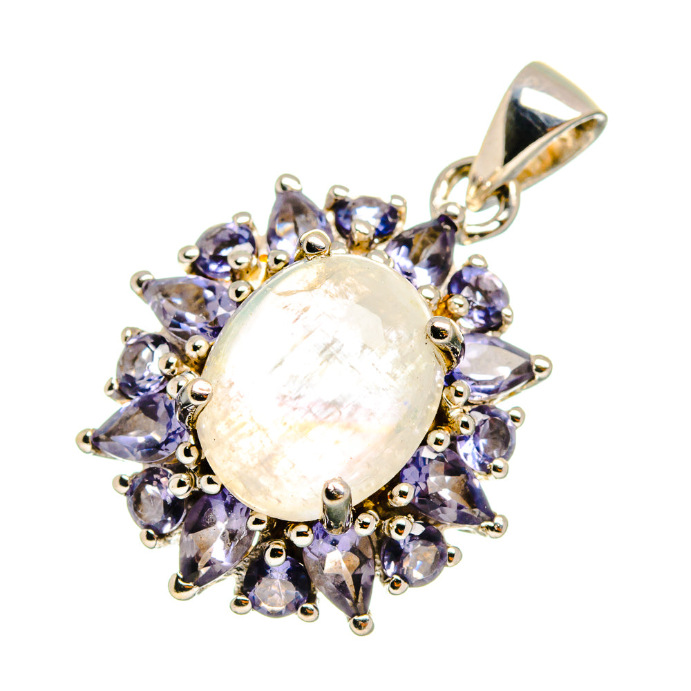 Rainbow Moonstone Pendants handcrafted by Ana Silver Co - PD10857