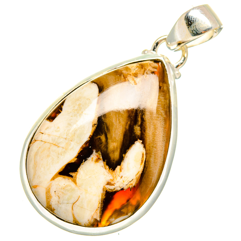 Peanut Wood Jasper Pendants handcrafted by Ana Silver Co - PD10972