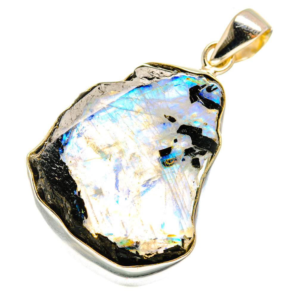 Rainbow Moonstone Pendants handcrafted by Ana Silver Co - PD10979