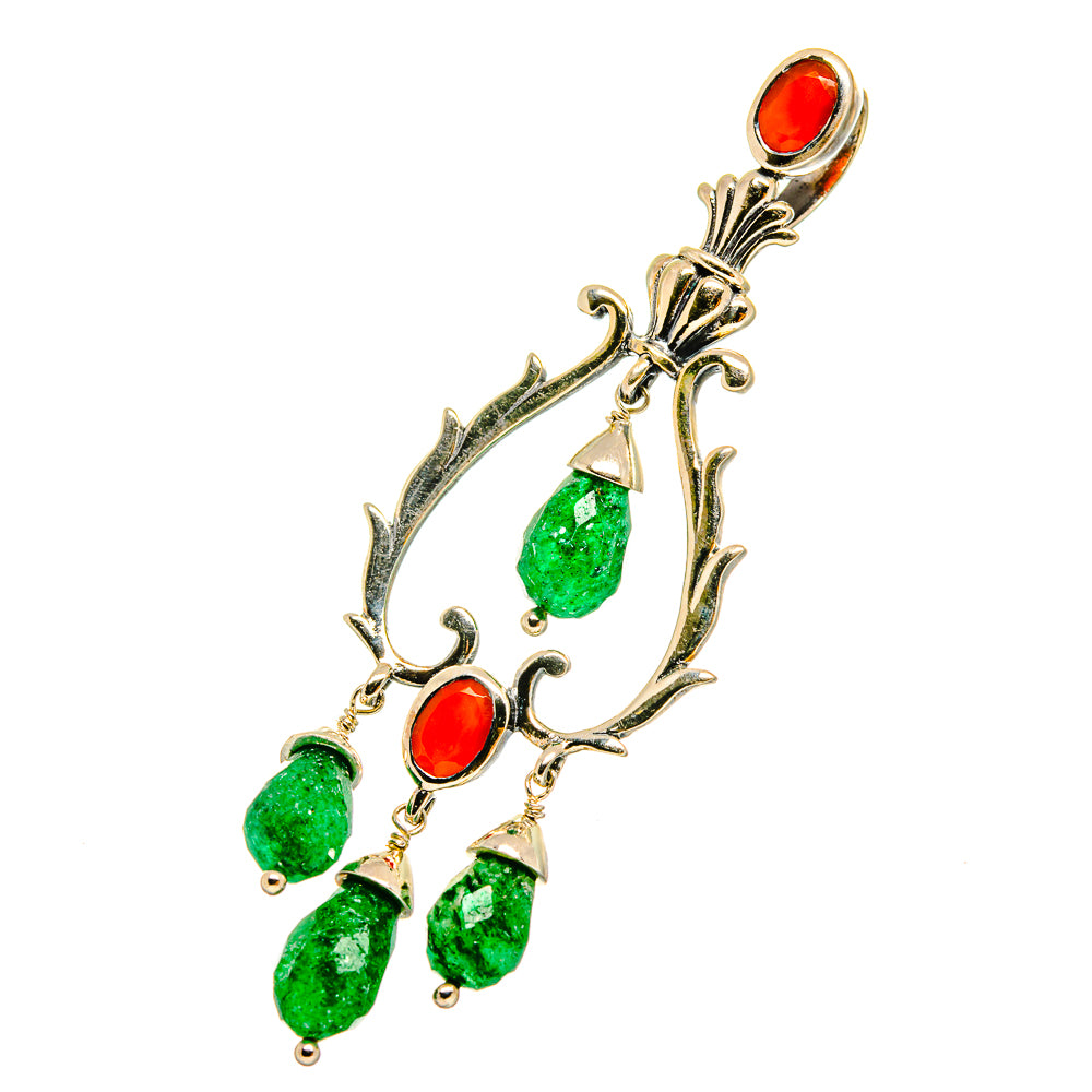 Green Aventurine Pendants handcrafted by Ana Silver Co - PD11096