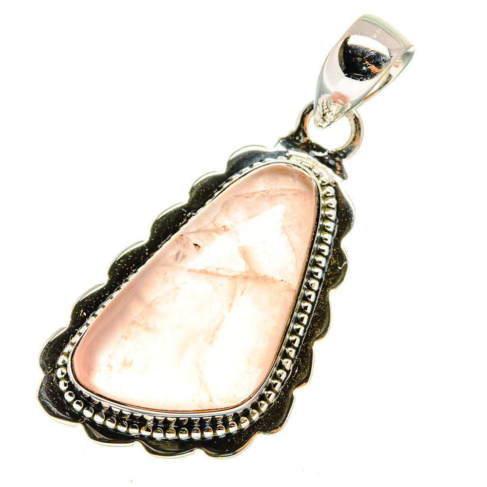 Rose Quartz Pendants handcrafted by Ana Silver Co - PD11169