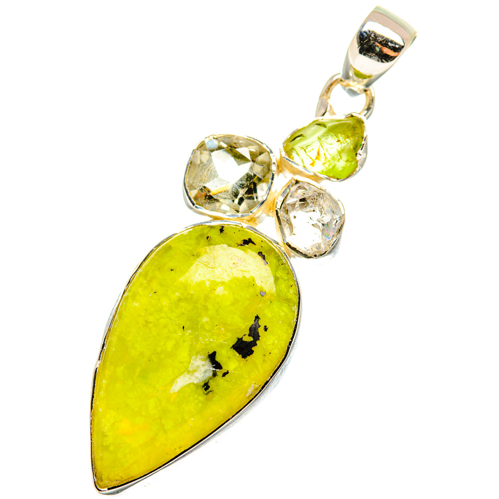 African Green Opal Pendants handcrafted by Ana Silver Co - PD11186