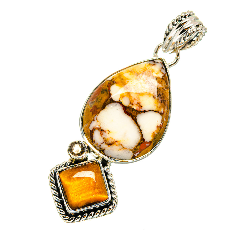 Peanut Wood Jasper Pendants handcrafted by Ana Silver Co - PD11208