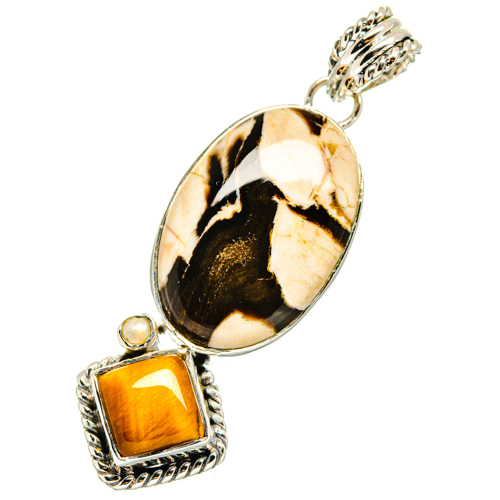 Peanut Wood Jasper Pendants handcrafted by Ana Silver Co - PD11267