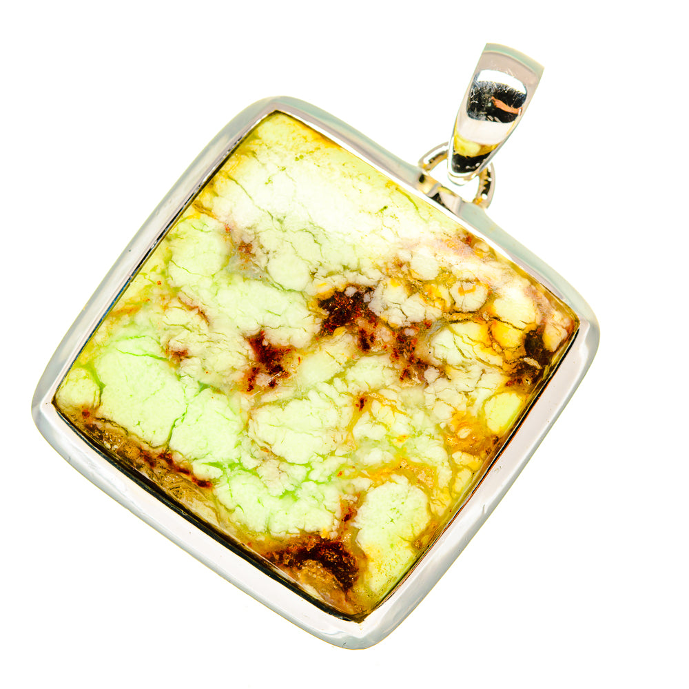 Lemon Chrysoprase Pendants handcrafted by Ana Silver Co - PD11288