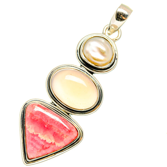 Rhodochrosite Pendants handcrafted by Ana Silver Co - PD11344