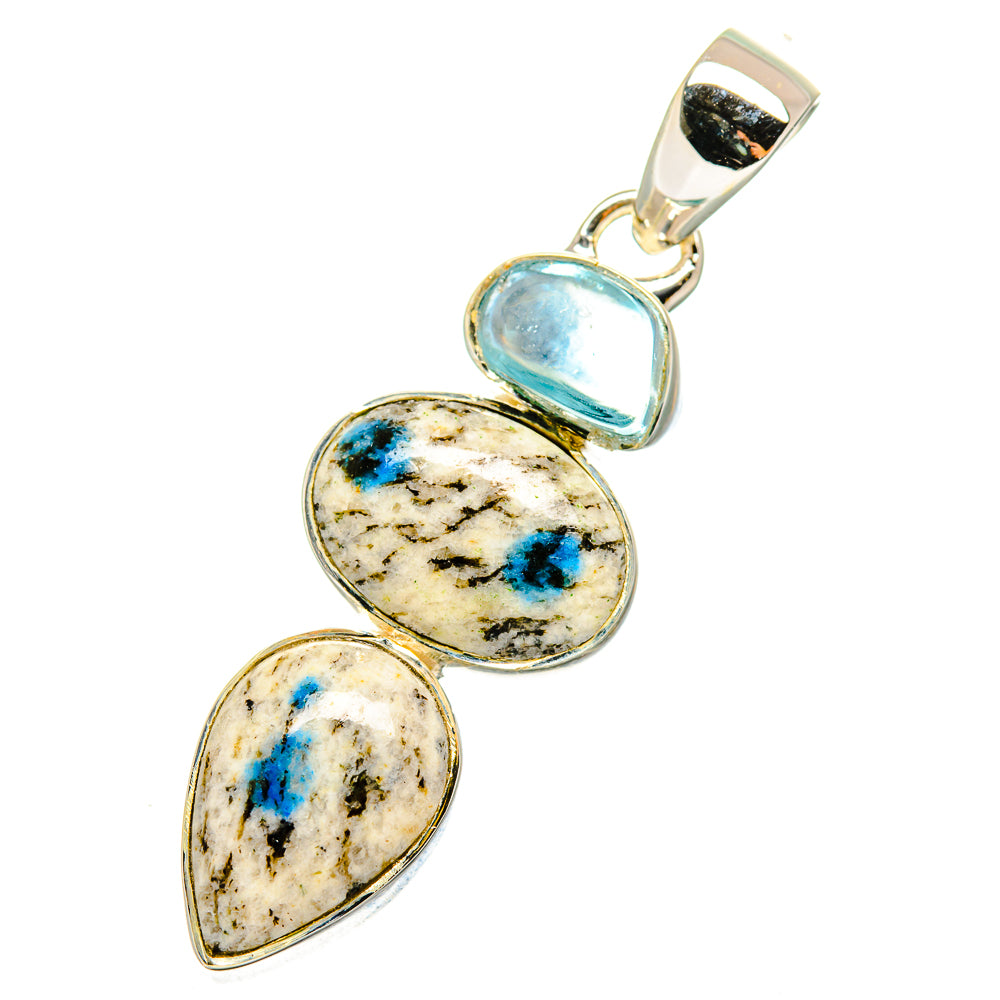 K2 Blue Azurite Pendants handcrafted by Ana Silver Co - PD11345