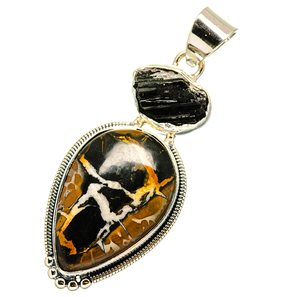 Septarian Geode Pendants handcrafted by Ana Silver Co - PD11362