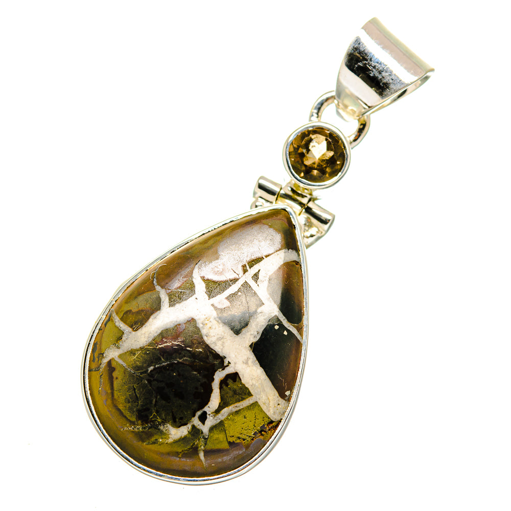 Septarian Geode Pendants handcrafted by Ana Silver Co - PD11376