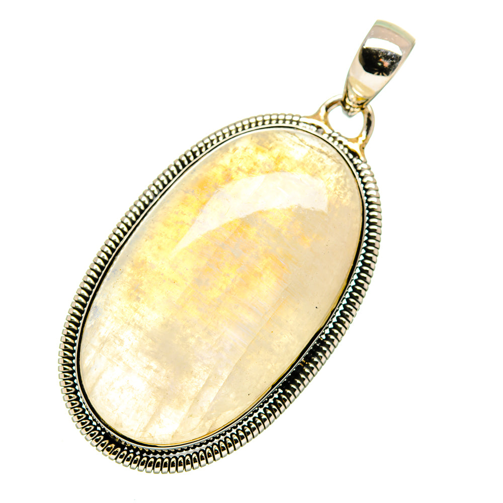 Rainbow Moonstone Pendants handcrafted by Ana Silver Co - PD11423