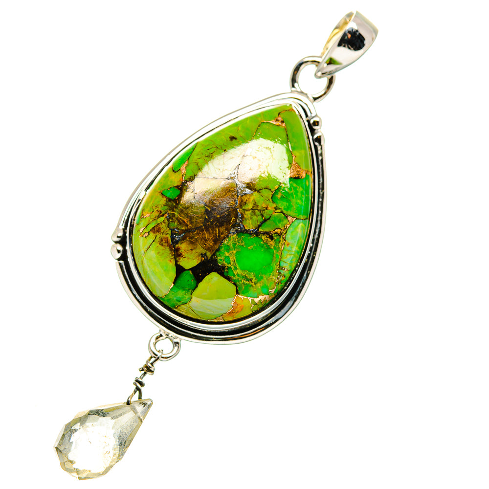 Green Copper Composite Turquoise Pendants handcrafted by Ana Silver Co - PD11426