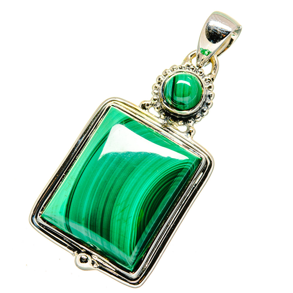 Malachite Pendants handcrafted by Ana Silver Co - PD11455