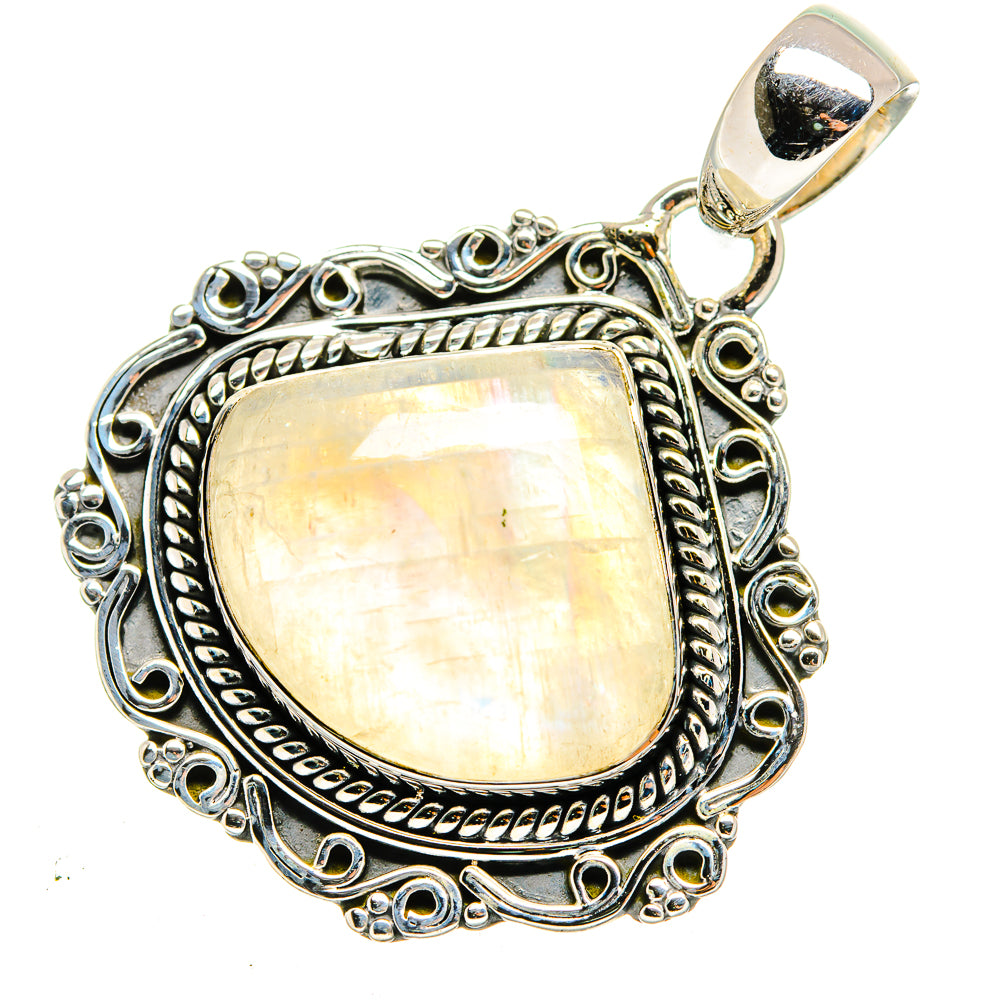 Rainbow Moonstone Pendants handcrafted by Ana Silver Co - PD11537