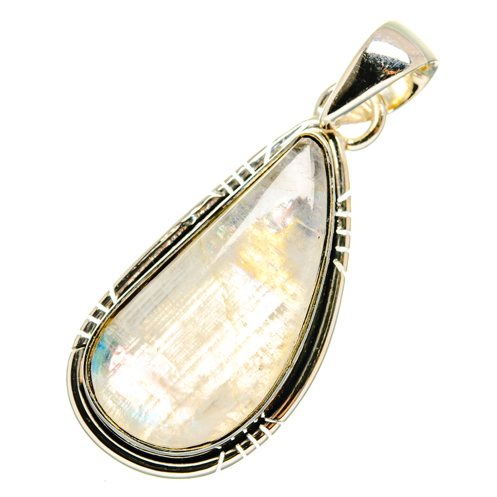 Rainbow Moonstone Pendants handcrafted by Ana Silver Co - PD11569