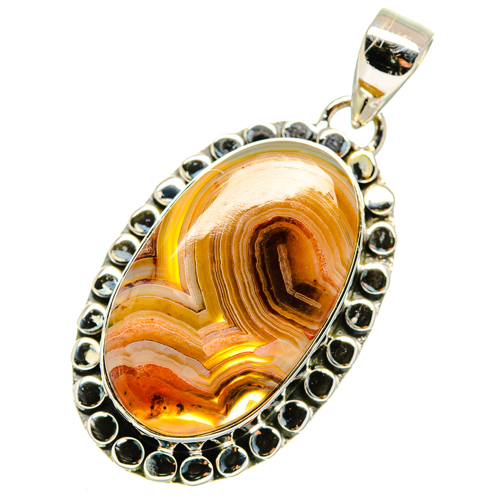 Botswana Agate Pendants handcrafted by Ana Silver Co - PD11593