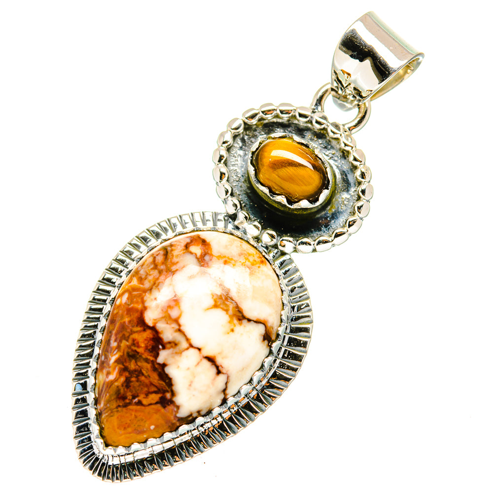 Peanut Wood Jasper Pendants handcrafted by Ana Silver Co - PD11647