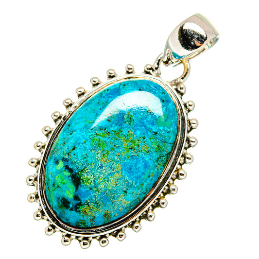 Chrysocolla Pendants handcrafted by Ana Silver Co - PD11735