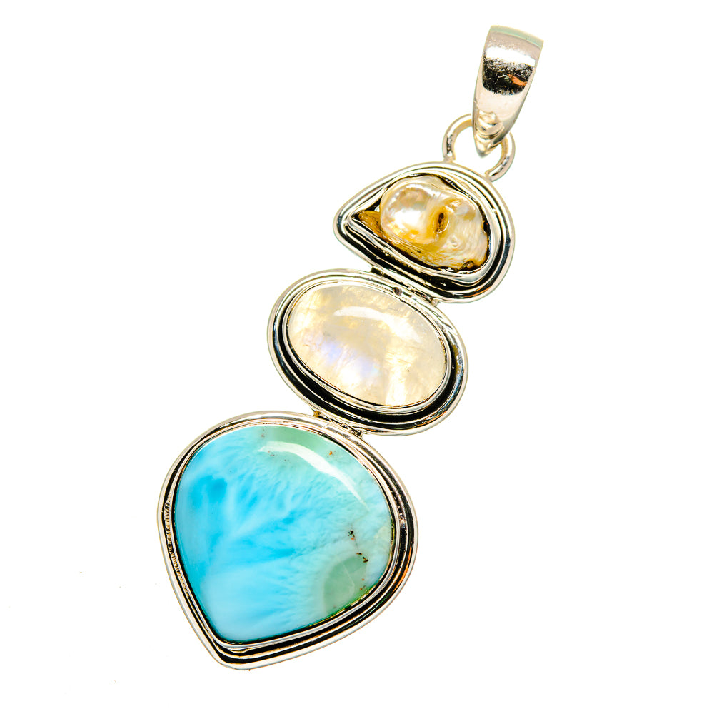 Larimar Pendants handcrafted by Ana Silver Co - PD11766