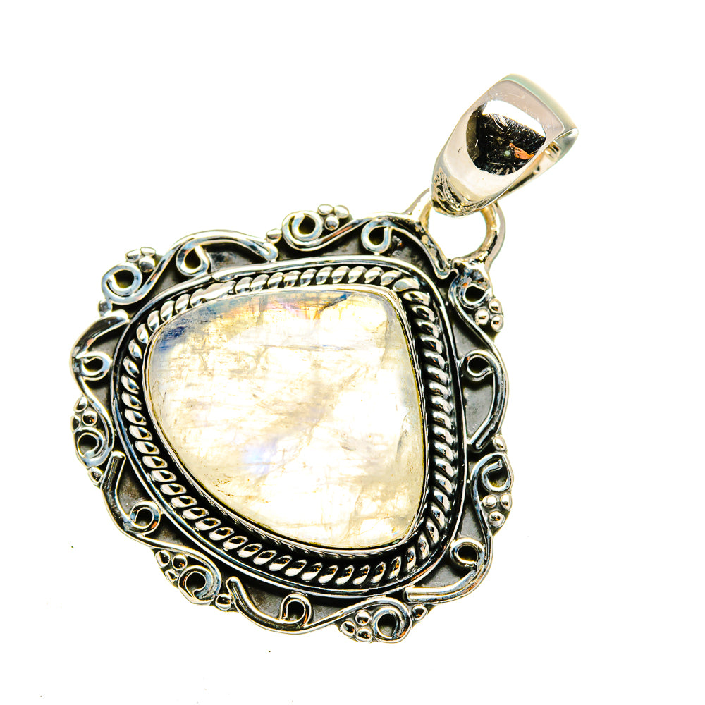 Rainbow Moonstone Pendants handcrafted by Ana Silver Co - PD11835